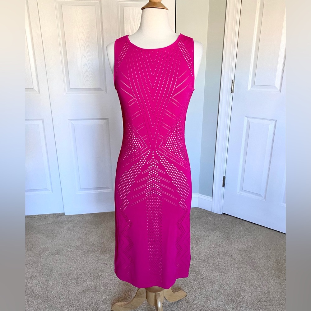New York & Company Pink Sleeveless Sheath Dress